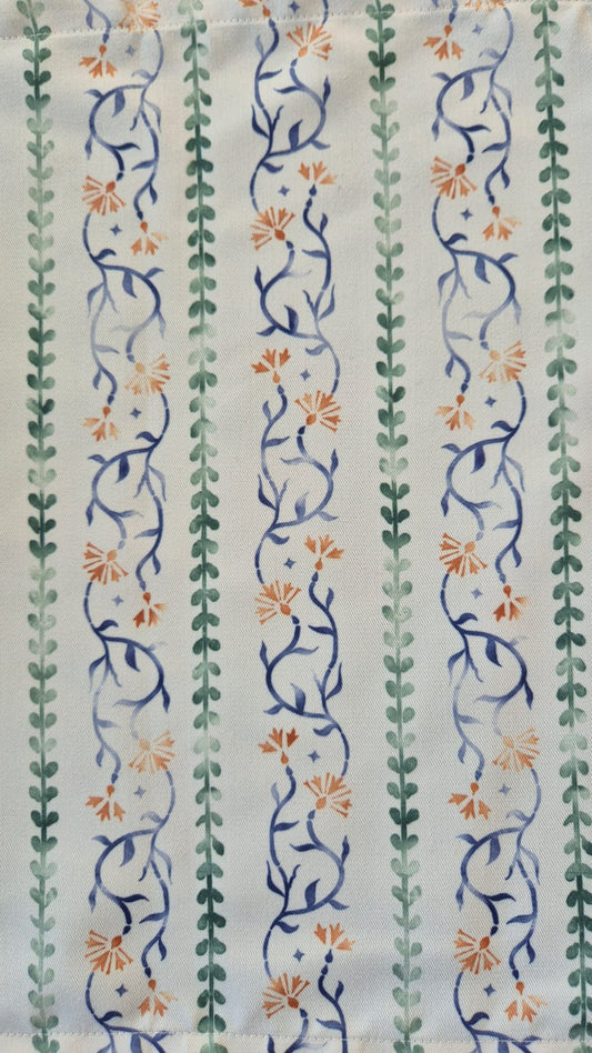 Mantel Floral rayado